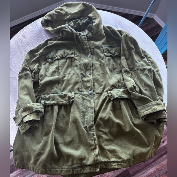 Free People Nocturne Oversized Hooded Jacket size M - Picture 3 of 4